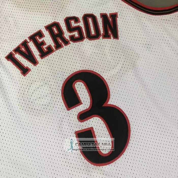 Camiseta Philadelphia 76ers Allen Iverson Mitchell & Ness 1997-98 Blanco